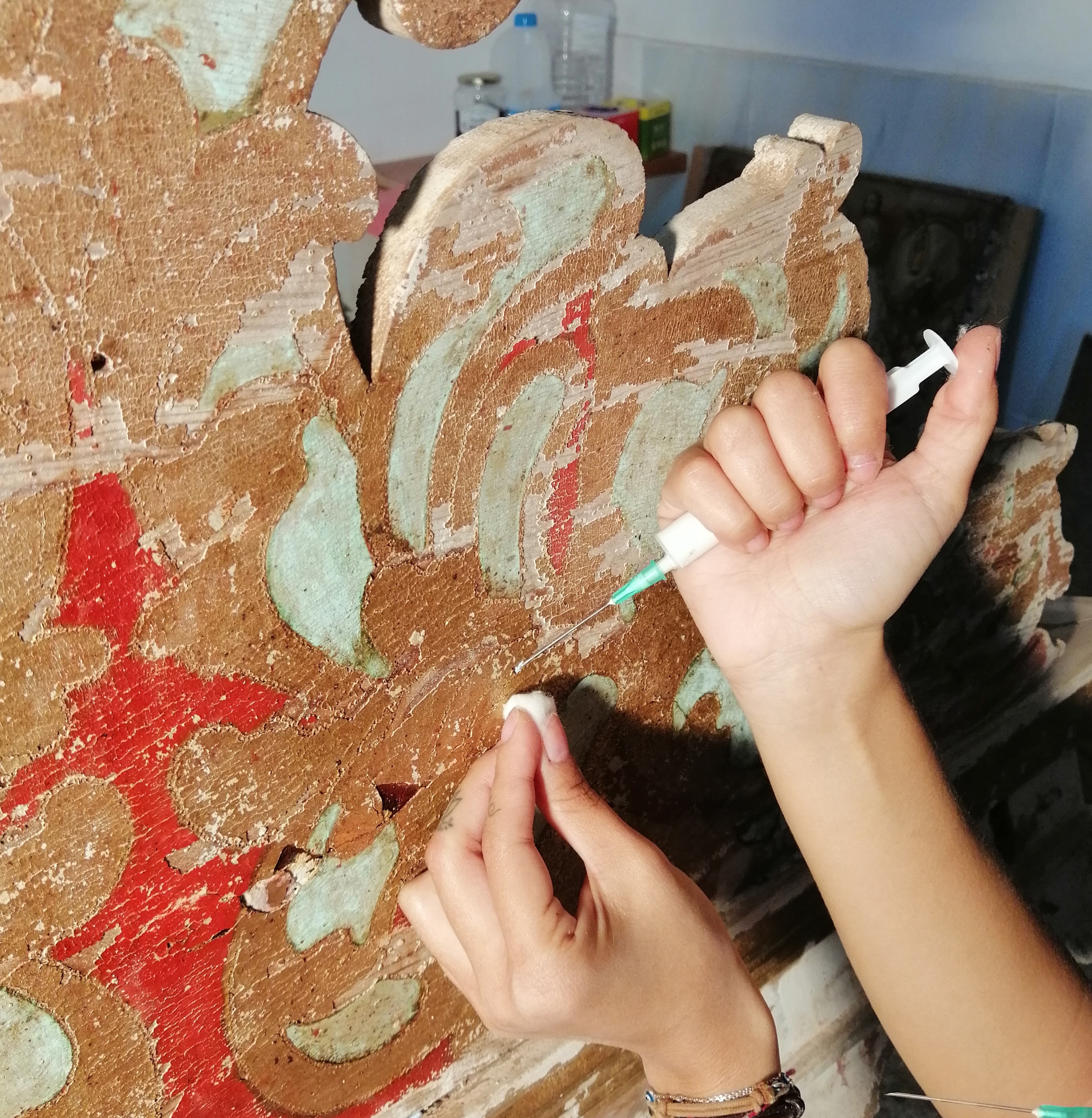 Restauración de pintura mural